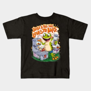 Culinary Explorer: Frogs Stove Adventure Kids T-Shirt